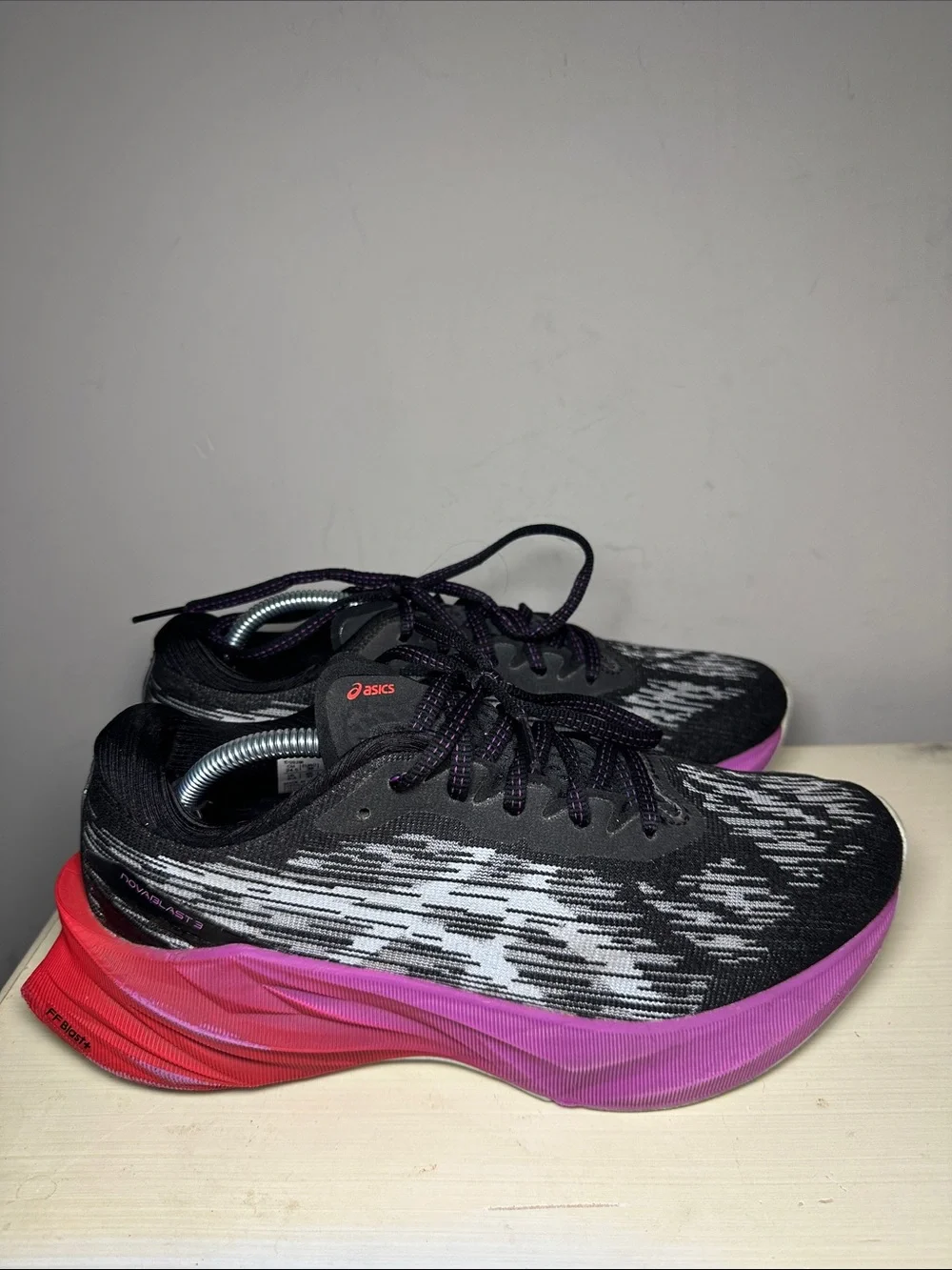 ASICS novablast 3 Women's Black, Pink and Red Road Running Shoes